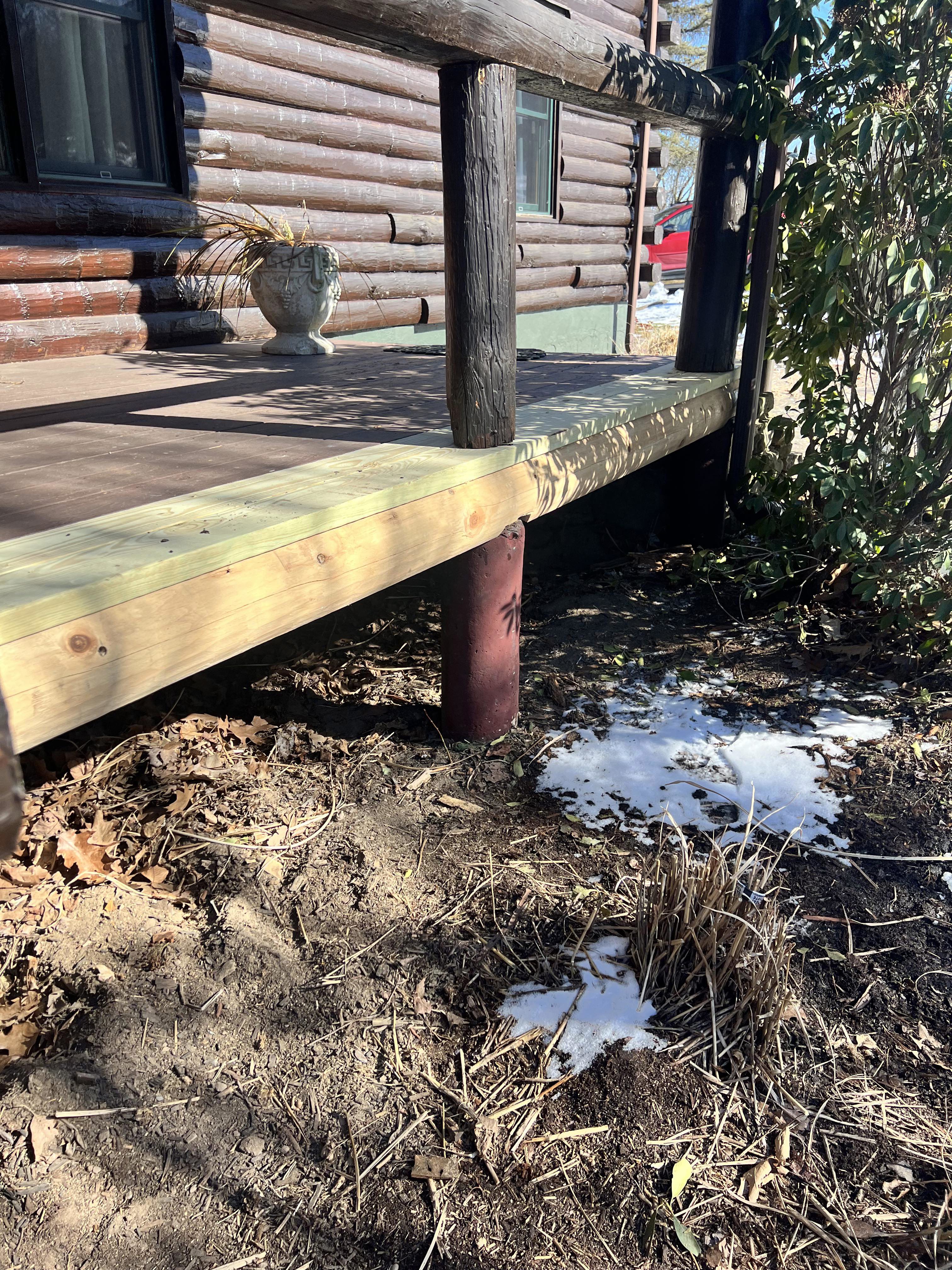 Log that was replaced on deck